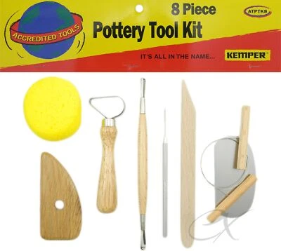 Kemper Tools Pottery Tool Kit -8 Pieces Great Quality ATPTK8 - Image 1 of 3
