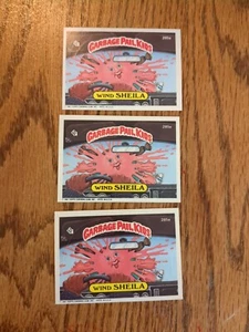 3- 1987 Topps Garbage Pail Kids GPK Series 7 A #285a Wind Sheila quasi nuovo/mt a Gemma MT - Foto 1 di 13