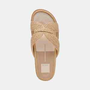 Dolce Vita SELDA LT Natural Slip On's Flats Sandals Women's Shoes size 9 NEW