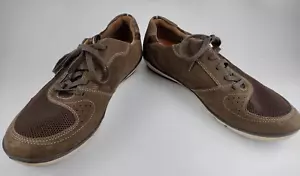 Clarks Unstructured Mens Suede Leather Casual Shoe Color Brown Laced Size12M - Picture 1 of 8