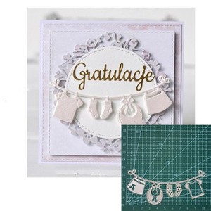Metal Cutting Dies Baby Clothes Chain Decoration Scrapbooking Album Paper Card 