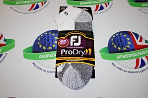 Footjoy ProDry mens sport socks white/grey uk foot sizes 6-11 - Picture 1 of 2