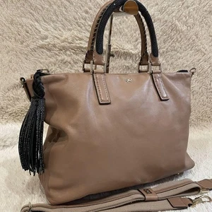 Anya Hindmarch HUXLEY TOTE Large Capacity 2-Way Shoulder Bag Authentic - Picture 1 of 12