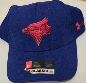Toronto Blue Jays Hat Classic Under Armour Red Logo Scarlet MLB Adjustable Cap - Picture 1 of 9