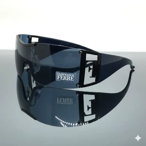 VINTAGE Gianfranco Ferré RARITY Sunglasses  - Mod. GFF 77106 col.95 Black /Grey - Picture 1 of 3