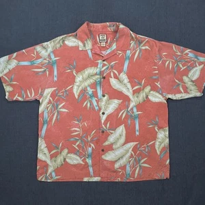 Tommy Bahama Shirt Mens 100% Silk XL Pink Button Down Floral VTG (Some Flaws) - Picture 1 of 15