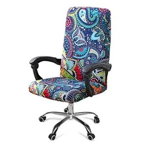 Stretch Printed Computer Office Chair Covers, Soft Fit Universal Desk - Picture 1 of 7