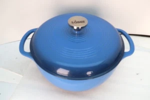 Unused Lodge 6 Quart Enameled Cast Iron Dutch Oven with Lid - Picture 1 of 5