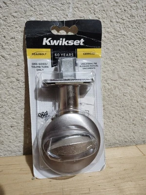 Kwikset Deadbolt Lock One Sided Thumb Turn Only 96630-065 M090214 - Image 1 of 4