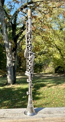 Antique 1925-1930 H.N. White SILVER KING Sterling Bell Clarinet Clev OH # 109916 - Image 1 of 4