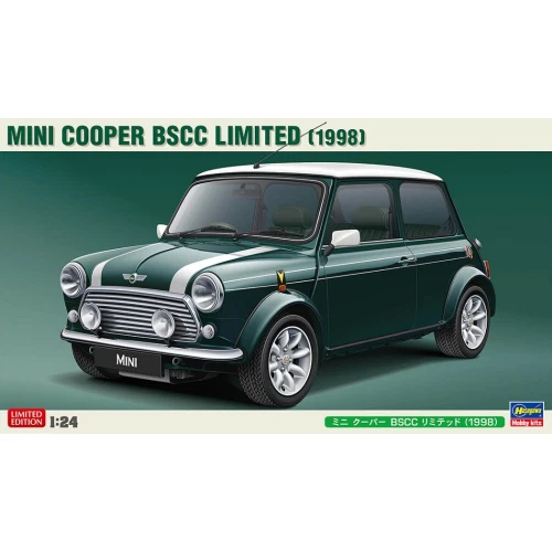 MINI COOPER BSCC 1998 KIT 1:24 Hasegawa Kit Auto Modellino Nuovo - Immagine 1 di 1