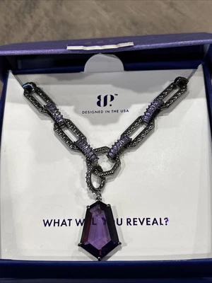 Bomb Party Sirens Necklace “Ocean’s Dark Jewel” Amethyst On Hematite - Image 1 of 4