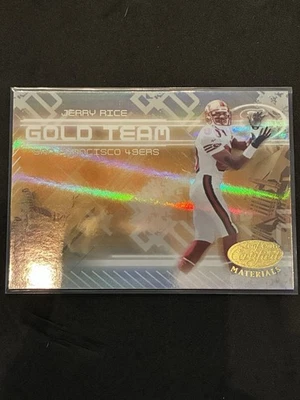 Hoja 2005 materiales certificados - Gold Team Jerry Rice #GT-17 espejo/500 Foto 1 de 4