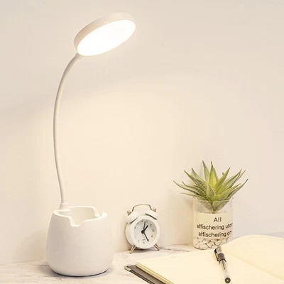 LED Schreibtisch Lampe Hohe Helligkeit Augenschutz USB Nacht Lampe Telefon Halte - Bild 1 von 4