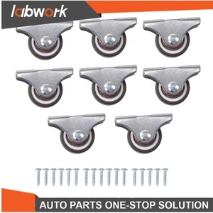 Labwork 8 Pcs 1 Inch Mini Caster Wheels Low Profile Caster Wheel Non Swivel - Picture 1 of 12