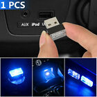 Mini LED USB Car Interior Light Neon Blue Atmosphere Ambient Lamp Accessories US