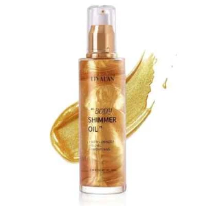 SHIMMER BODY OIL INSTANT GLOW (Roségold) Vergleich zu Nicole Miller 3,3 Oz NEU! - Bild 1 von 3