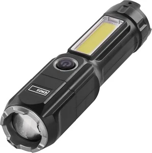Torcia LED ricaricabile in metallo per esterni,flusso luminoso 110 lumen, 150 M - Foto 1 di 7