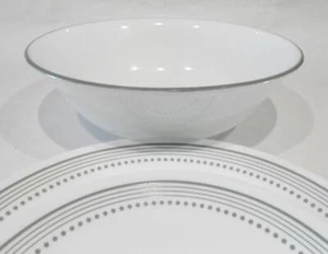 ❤️ HTF 1 Corelle MYSTIC GRAY 1-Qt SERVING BOWL Vegetable 8.5" Soft Grey Band Rim - Picture 1 of 6