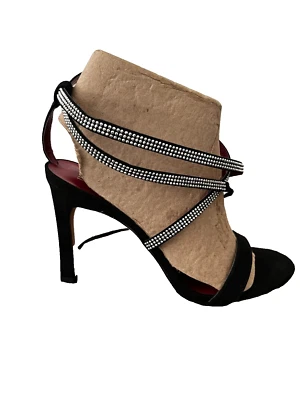 Mix No. 6 tiras de tornozelo de camurça salto alto tamanho 8,5 - Imagem 1 de 4