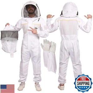 USKEEPERS Ultra-Ventilated Polycotton Beekeeping Suit for Men and Women with - Picture 1 of 5
