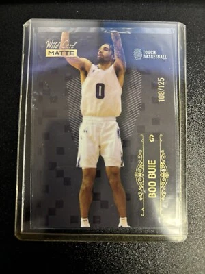 2022 Wild Card Matte Boo Buie Rookie #MB-8 Touch Black Pattern 2 #/125 Knicks - Image 1 of 2