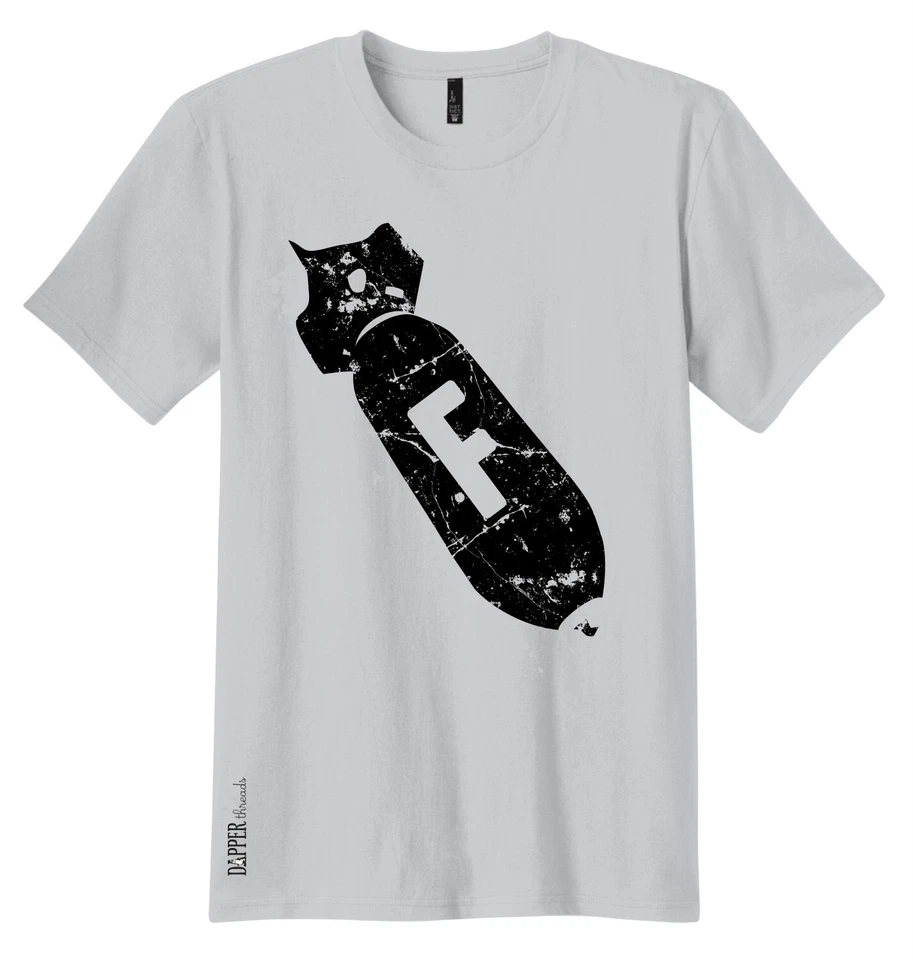 Camiseta engraçada F-Bomb estampada na tela-unissex/masculina GRANDE - Imagem 1 de 1