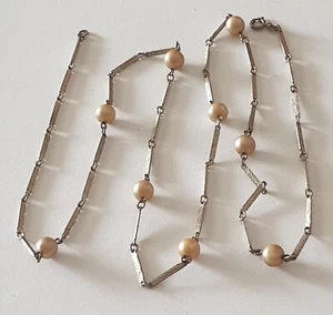 Collar de cuentas Art Deco "CARL MAURER UND SOHN" de plata 835 aprox 83 cm - Imagen 1 de 5