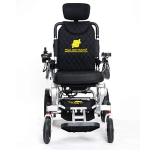 Fold And Travel Auto Recline Lightweight Foldable Electric Power Wheelchair