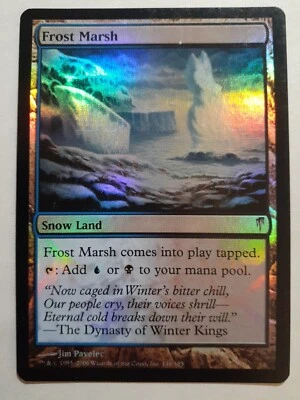 MTG Bling - Foil Snow Dual-Land - Frost Marsh - Coldsnap -F510 - Image 1 of 4