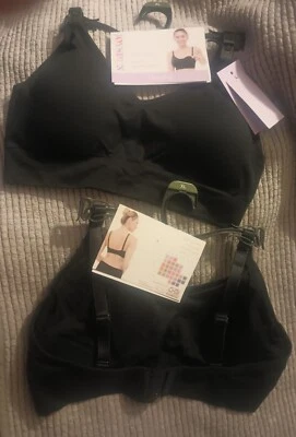 SUJETADOR DE ENFERMERÍA DE MATERNIDAD JOYSPUN L Bralette Grande 38B 38C 36D 34DD NEGRO suave Foto 1 de 2