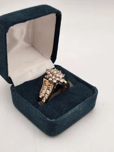 10K 2.00 CTW Yellow Gold Champagne Diamonds Ring 7.04 Grams Size 7 JTV - Picture 1 of 15
