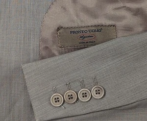 Pronto Uomo Zignone Made In Italy Crosshatch Blazer Sport Jacket 100% Wool 46R - Picture 1 of 12