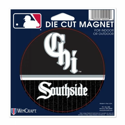 CHICAGO WHITE SOX SOUTHSIDE DIE-CUT VINYL MAGNET 4" HIGH QUALITY MLB LICENSED Cover