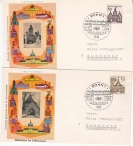 Germany (W) - 12 Centuries of Architecture (Plain) (2no. PO FDC's) 1964 - Picture 1 of 1