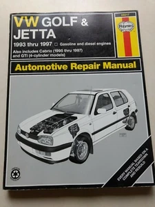 VW GOLF & JETTA 1993 THRU 1997 WITH GAS & DIESEL ENGINES REPAIR MANUAL - Picture 1 of 9