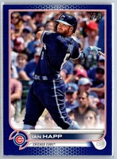2022 TOPPS SERIES 1 BLUE RETAIL IAN HAPP CHICAGO CUBS #143
