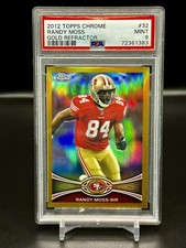 2012 Topps Chrome Randy Moss ~ Gold Refractor /50 ~ PSA 9 : POP 5 ~ Rare 49ers!