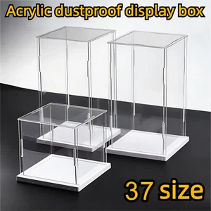 Clear Acrylic Display Case Dustproof For Figures Toys Model Art Collectibles Box - Picture 1 of 51