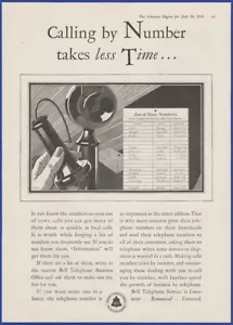 Vintage 1929 AMERICAN PHONE & TELEGRAPH BELL SYSTEM Telefon Ephemera Print Ad - Bild 1 von 1