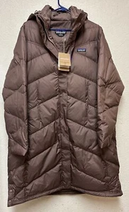 Patagonia Down With It Parka Long Jacket Coat Sz Dusky Brown XXL - Picture 1 of 15