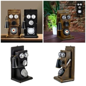 Creative Retro Telephone Ornament Metal Rotary Phone Statue for Desktop Display - Photo 1/10