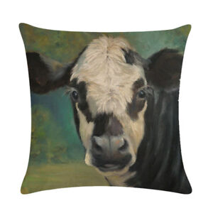Farm Cow Pattern Soft Throw Pillow Covers Cushion Covers Decorative Pillowcase