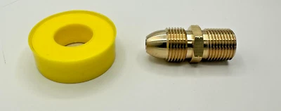 BRASS ADAPTER MALE POL TO 1/2" MALE PIPE THREAD PROPANE HOSE TANK CONNECTION - Image 1 of 4