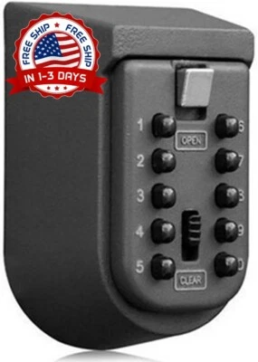 Caja De Bloqueo Para Llaves, Montaje En Pared Seguridad Combinada De 10 Dígitos. - Image 1 of 4