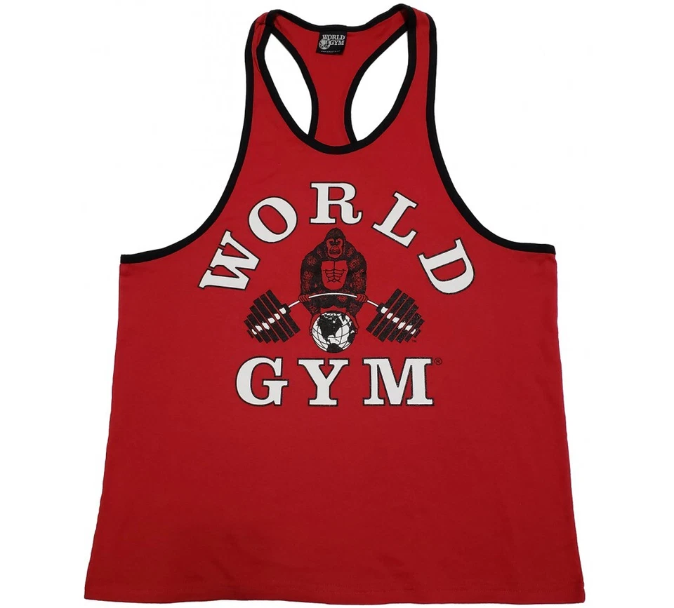Camiseta sin mangas W316 World Gym Entrenamiento Timbre Espalda Corredora Culturismo Gimnasio Ropa Foto 1 de 1