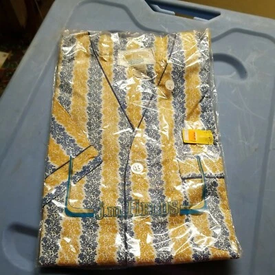 Pijama masculino vintage VERÃO GRANDE NOVO NA EMBALAGEM J.M. Fields 100% algodão feito em Hong Kong - Imagem 1 de 4