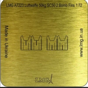 LMG BA-72023 1:72 Luftwaffe 50 kg SC50 4 aletas bomba espesor 0,1 mm - Imagen 1 de 4