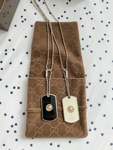 Gucci Sterling silver and 18K yellow gold Special Edition Dog Tag necklace - Picture 1 of 13