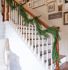 72" Faux Cedar Garland Realistic, 6Ft Cedar Christmas Garland for Mantle, Nor... - Picture 1 of 8